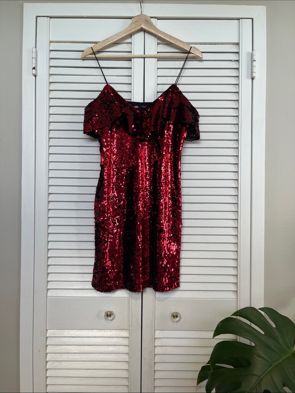 Red Sequin Mini Dress